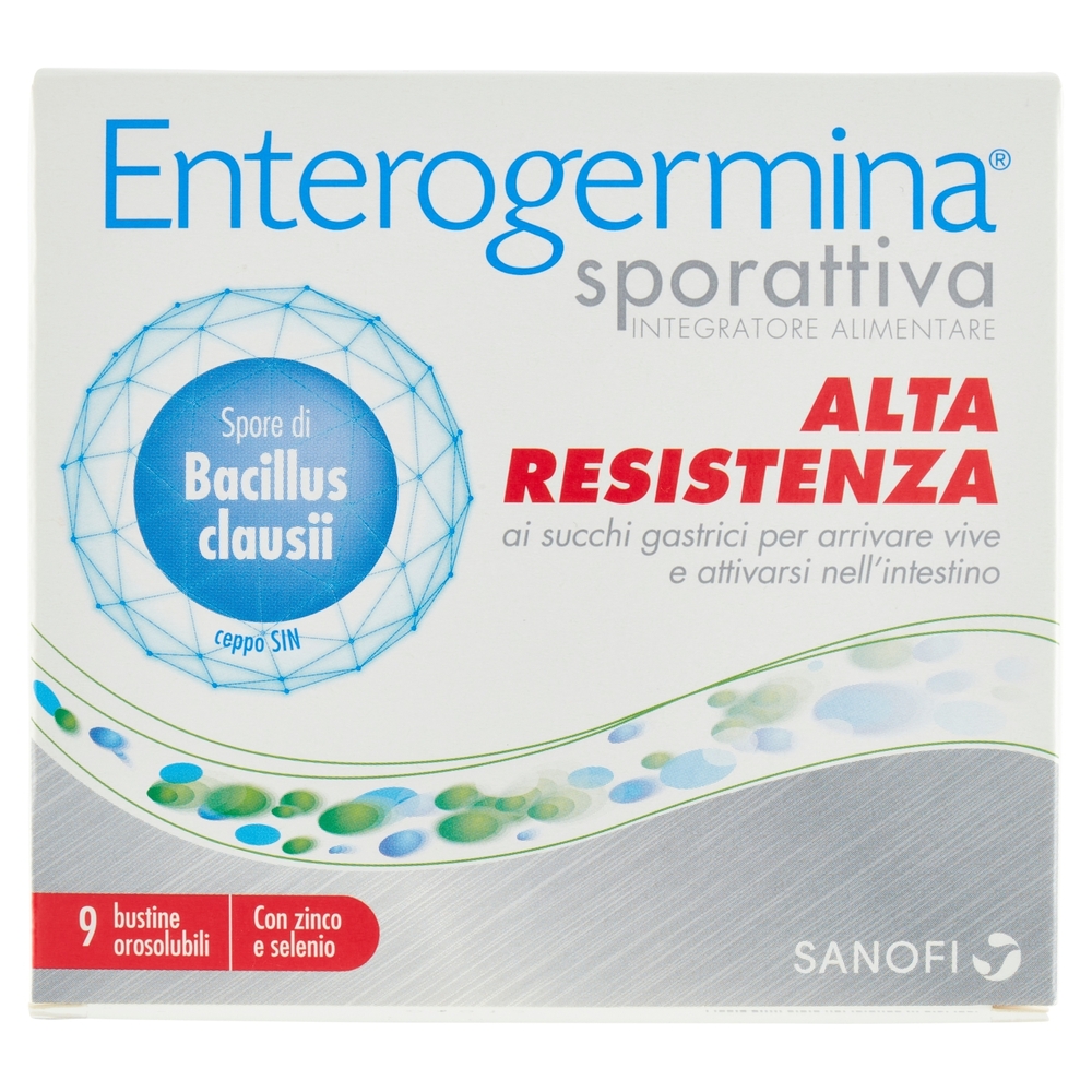 Enterogermina Integratore Alimentare Bustine, 18 g, 9 Pezzi